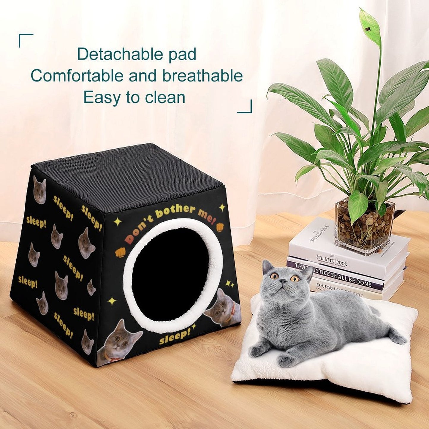 WEPRINTMEPet SuppliesCustom Capsule Pet Waterloo Don't Bother Me Face Pet House