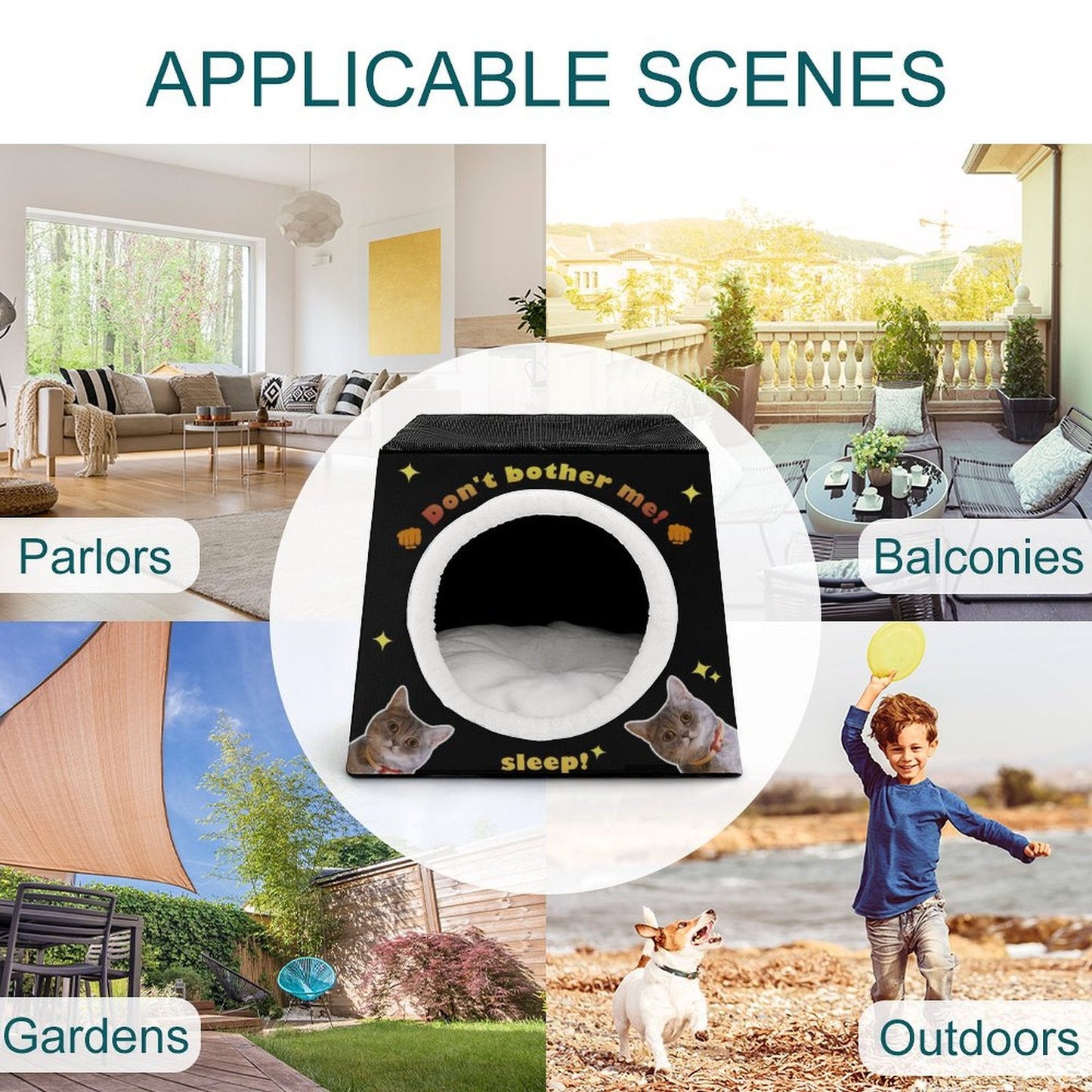 WEPRINTMEPet SuppliesCustom Capsule Pet Waterloo Don't Bother Me Face Pet House