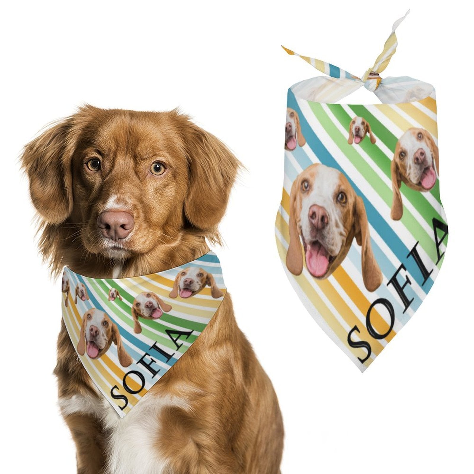 WEPRINTMEPet SuppliesCustom Pet Scarf Face Dog Bandana