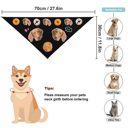 WEPRINTMEPet SuppliesCustom Pet Scarf Personalized Dog Bandana