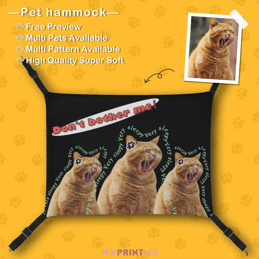 WePrintMePet SuppliesCustom Photo Pet Hammock Don't Bother Me Pet Hammock