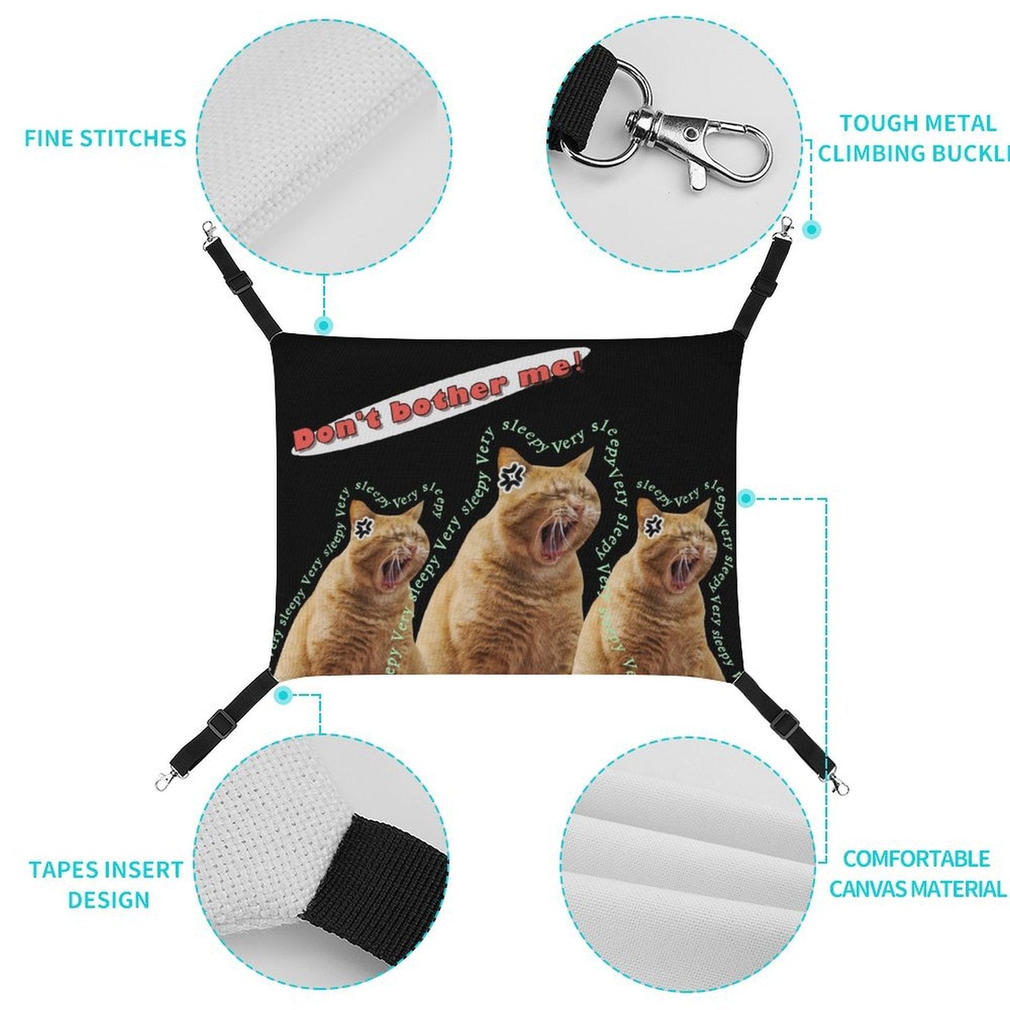 WEPRINTMEPet SuppliesCustom Photo Pet Hammock Don't Bother Me Pet Hammock