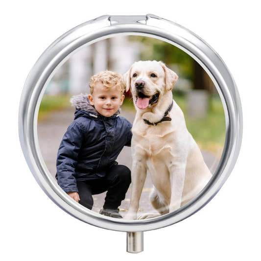 WePrintMePill BoxCustom Photo Round Pill Box