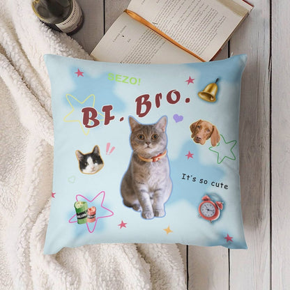 WEPRINTMEPillowCustom Pet Face Blue Star Pillow Case