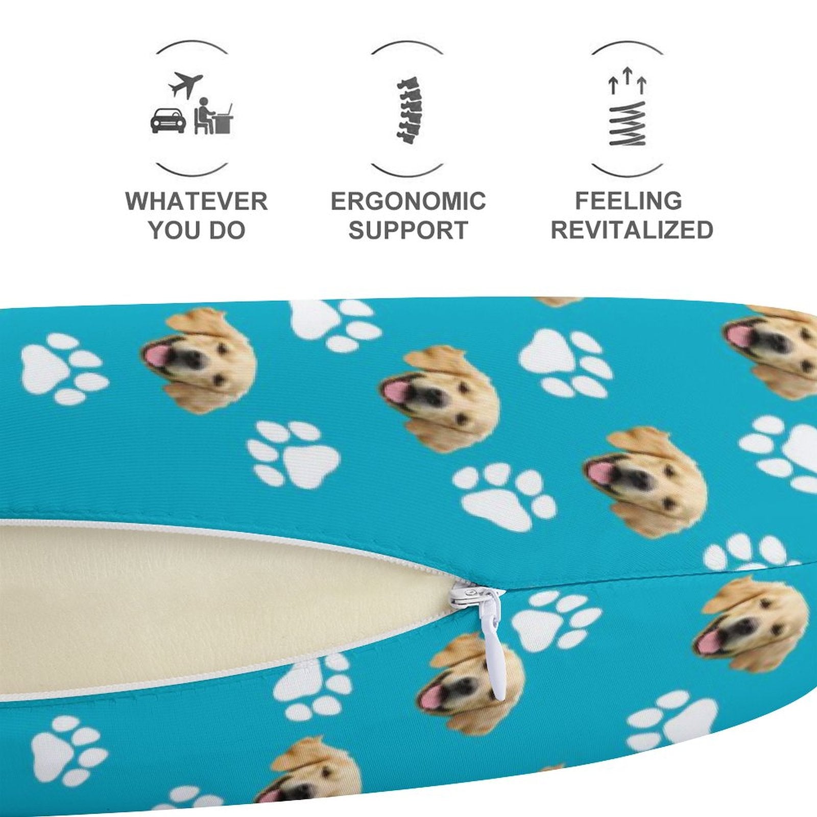 WEPRINTMEPillowCustom Pet Face U - shaped Pillow
