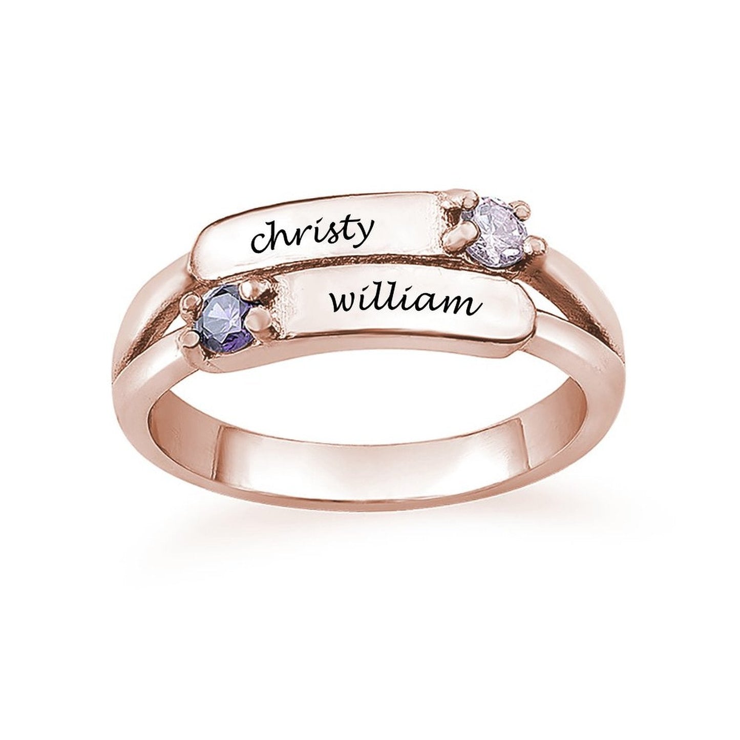 WEPRINTMERingCustom Double Names Ring
