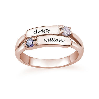 WEPRINTMERingCustom Double Names Ring