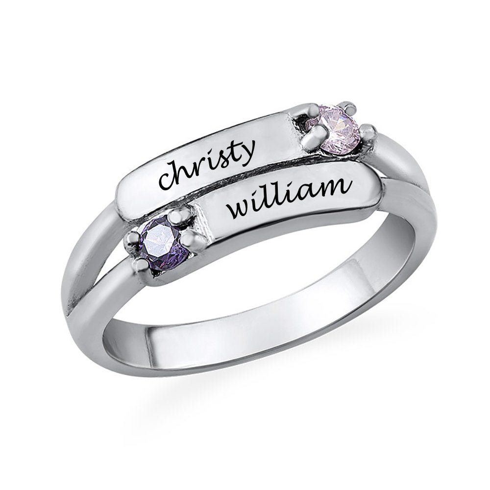 WEPRINTMERingCustom Double Names Ring