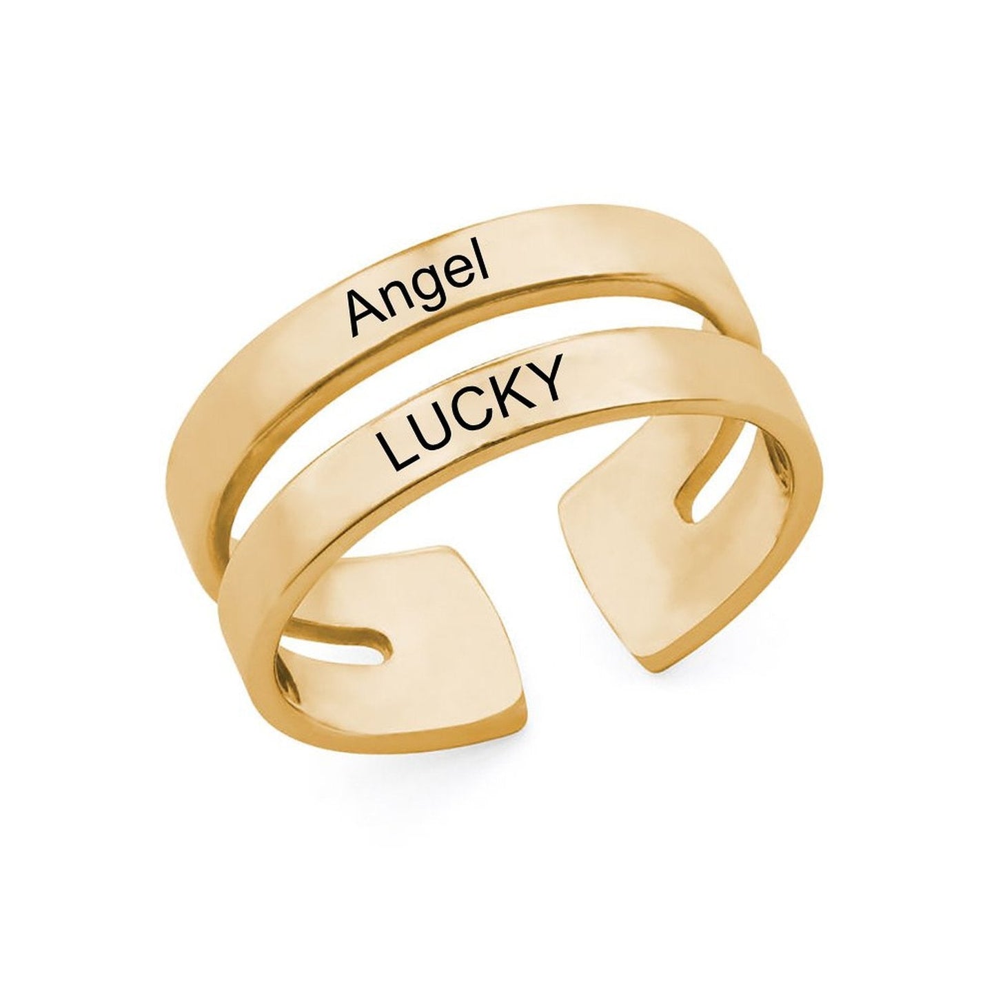 WEPRINTMERingCustom Double Texts Ring