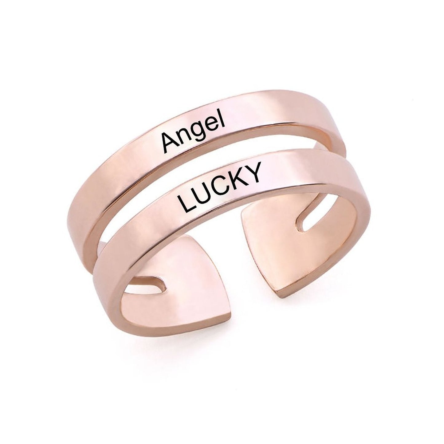 WEPRINTMERingCustom Double Texts Ring