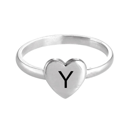 WEPRINTMERingCustom Letter Heart Ring