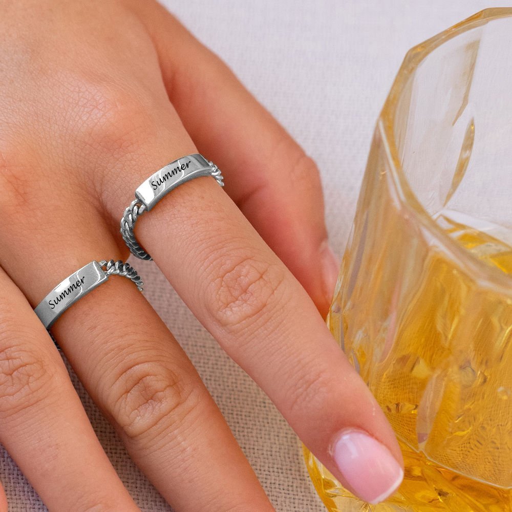 WEPRINTMERingCustom Name Chain Ring