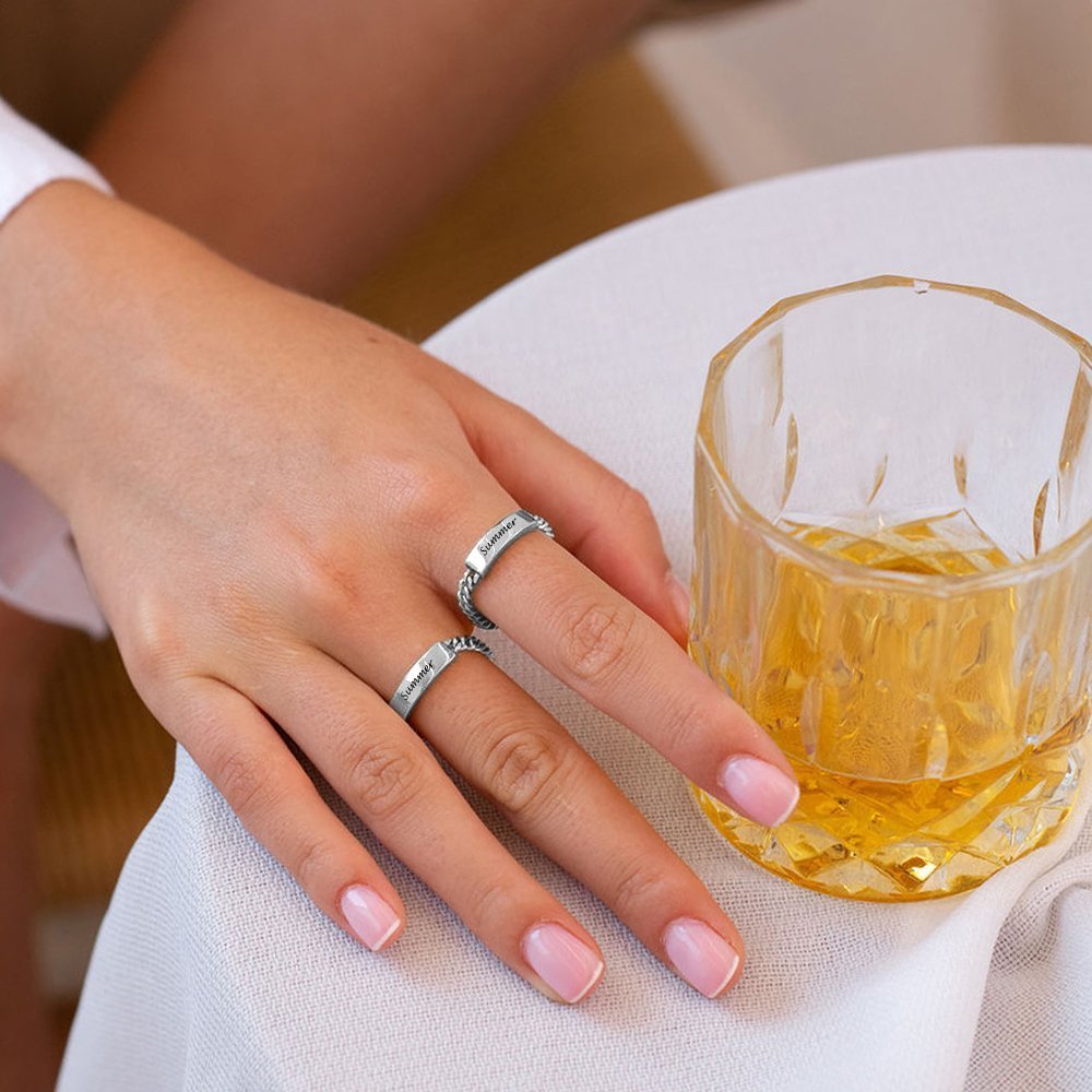 WEPRINTMERingCustom Name Chain Ring