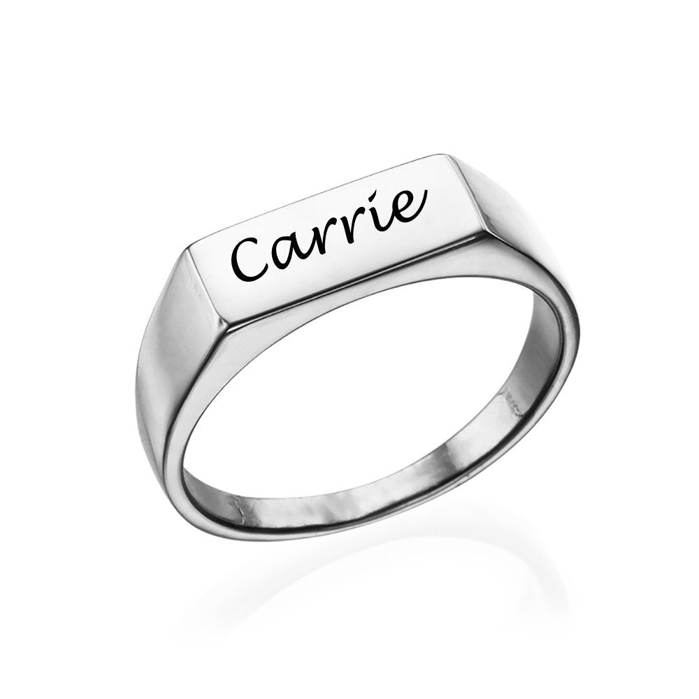 WEPRINTMERingCustom Name Signet Ring