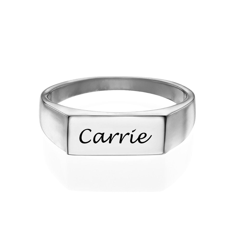 WEPRINTMERingCustom Name Signet Ring