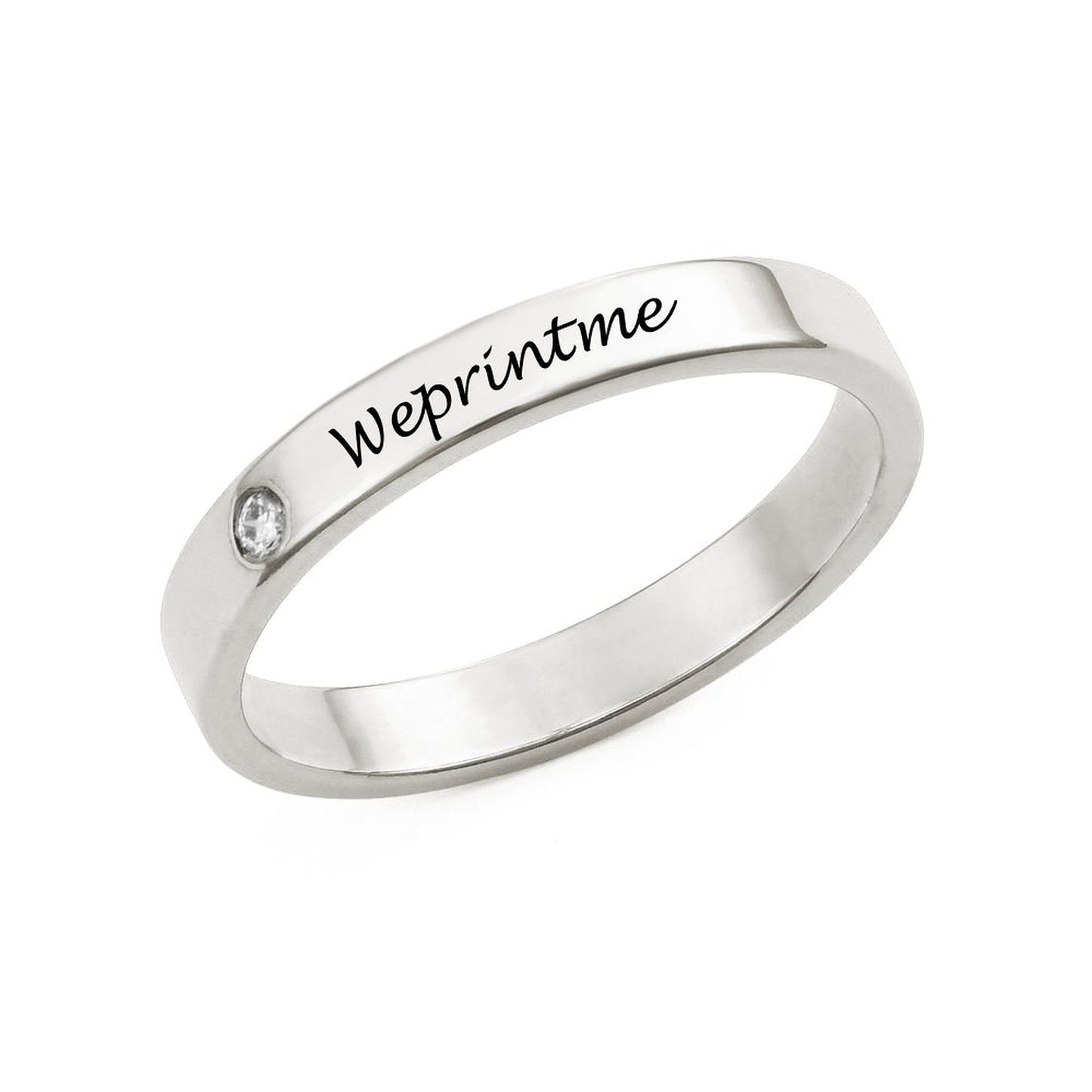 WEPRINTMERingCustom Text Diamond Ring