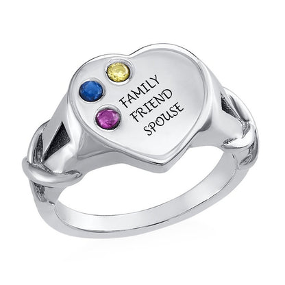 WEPRINTMERingCustom Text Heart Diamond Ring