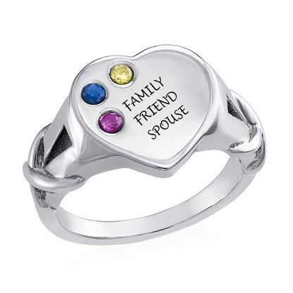 WEPRINTMERingCustom Text Heart Diamond Ring
