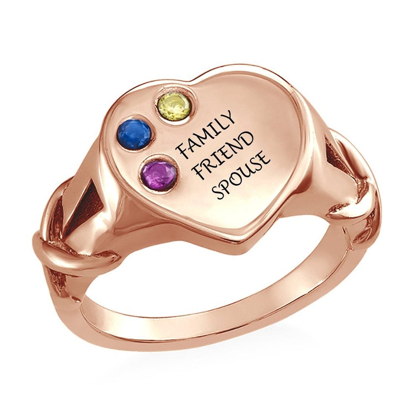 WEPRINTMERingCustom Text Heart Diamond Ring