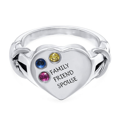 WEPRINTMERingCustom Text Heart Diamond Ring