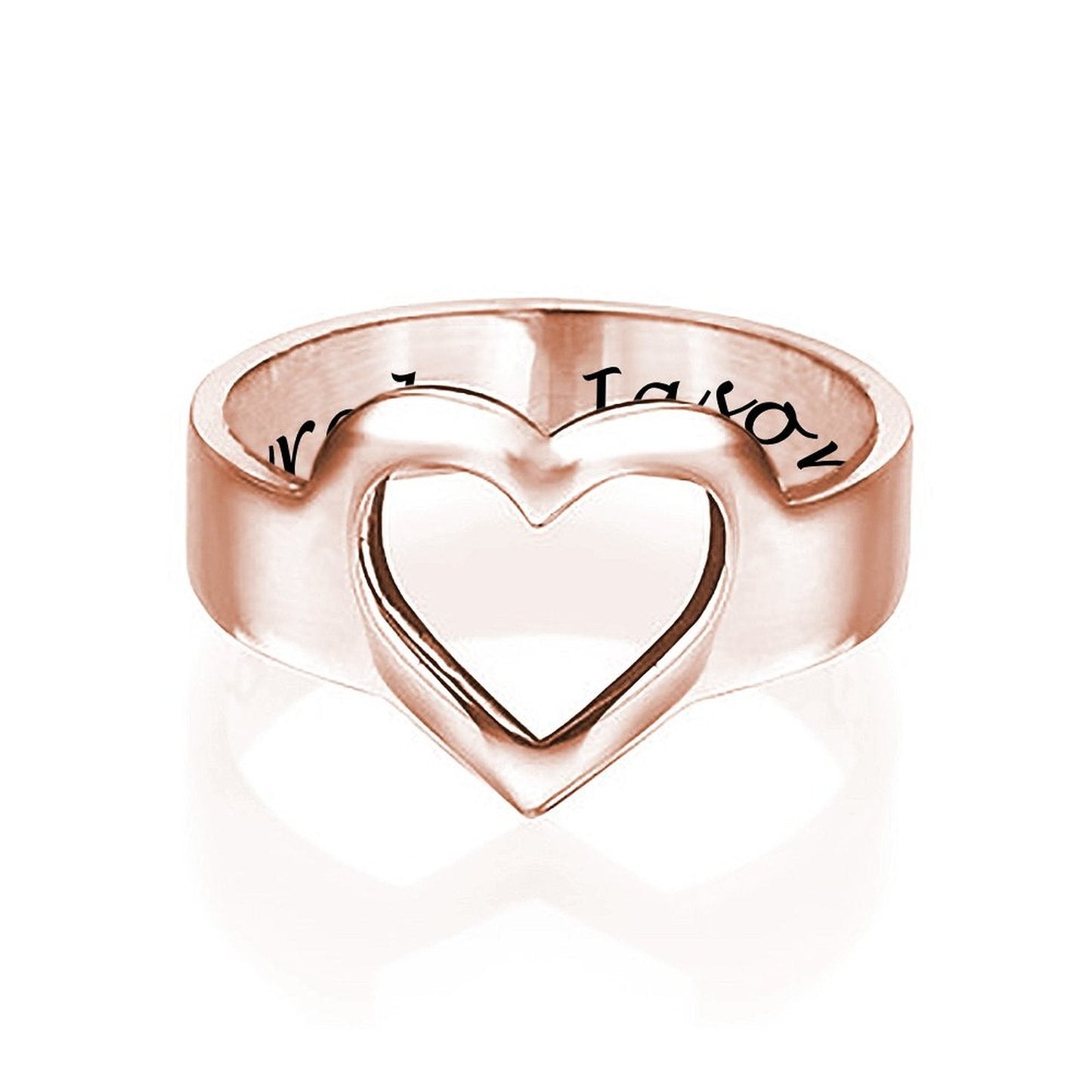 WEPRINTMERingCustom Text Hollow Heart Ring