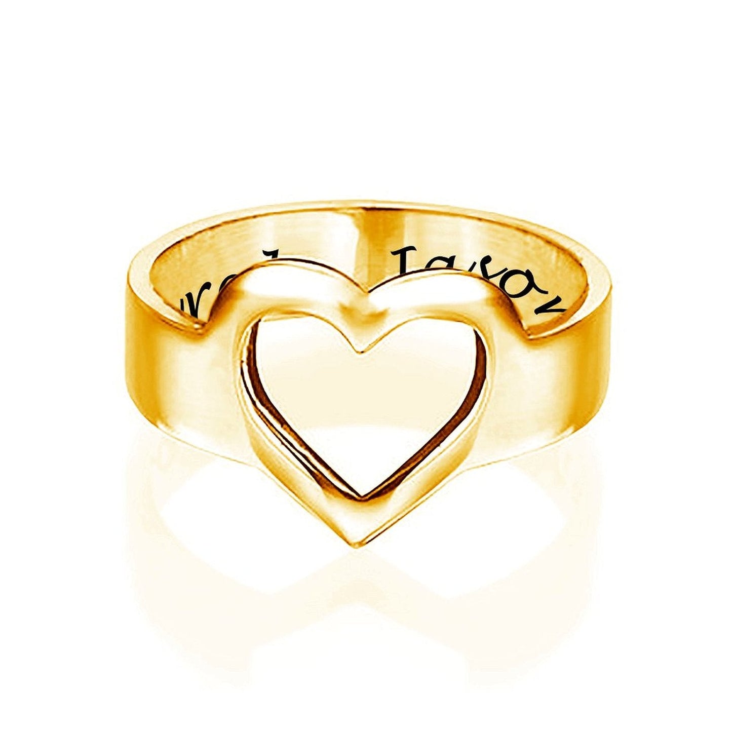 WEPRINTMERingCustom Text Hollow Heart Ring