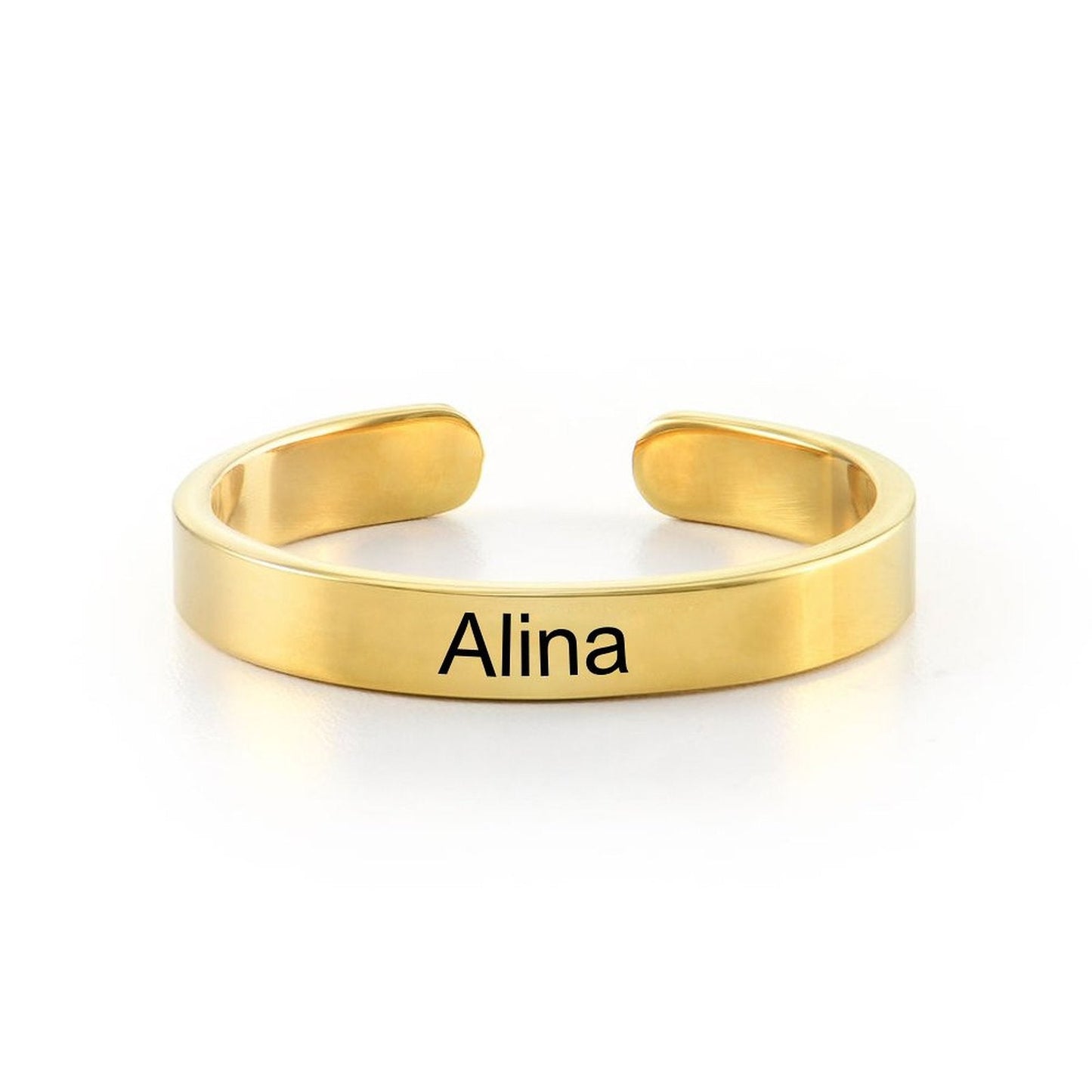 WEPRINTMERingCustom Text Open Ring