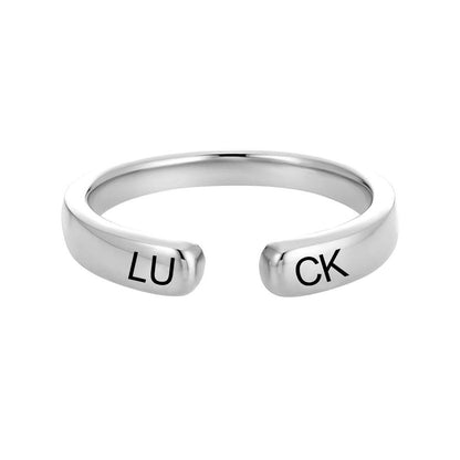 WEPRINTMERingCustom Text Open Ring