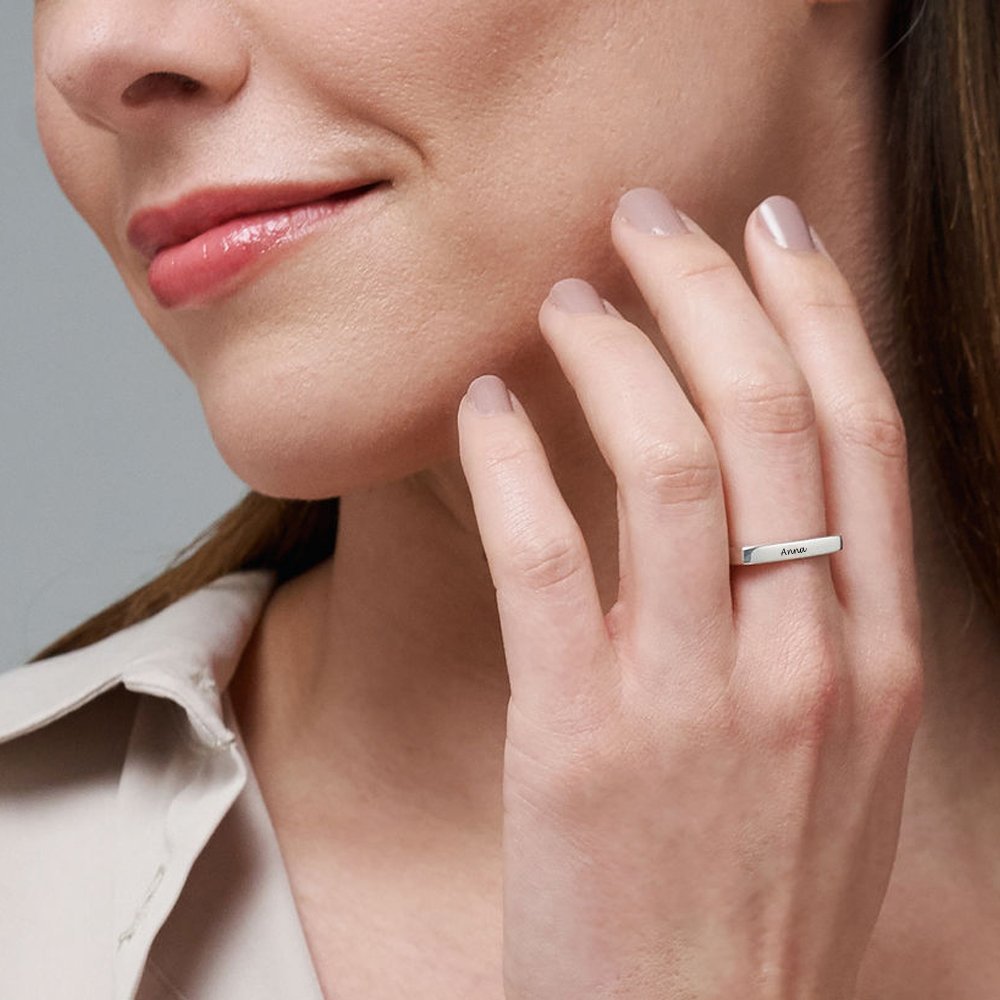 WEPRINTMERingCustom Text Square Ring