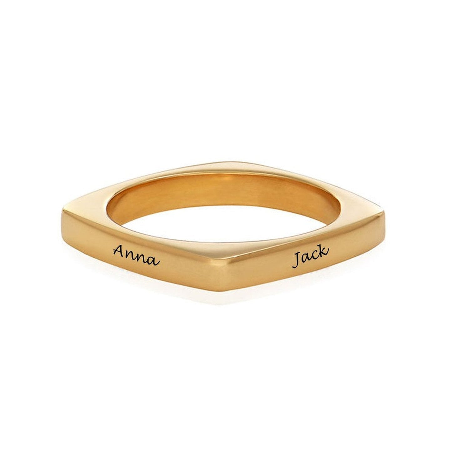 WEPRINTMERingCustom Text Square Ring