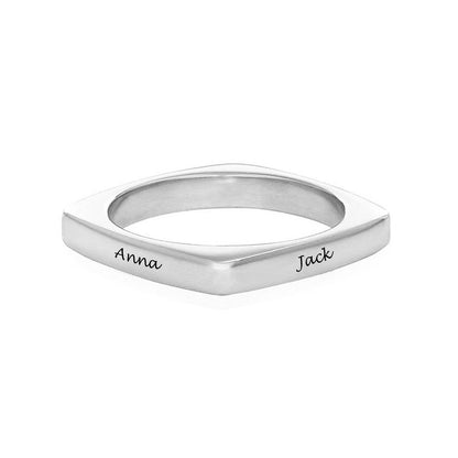 WEPRINTMERingCustom Text Square Ring