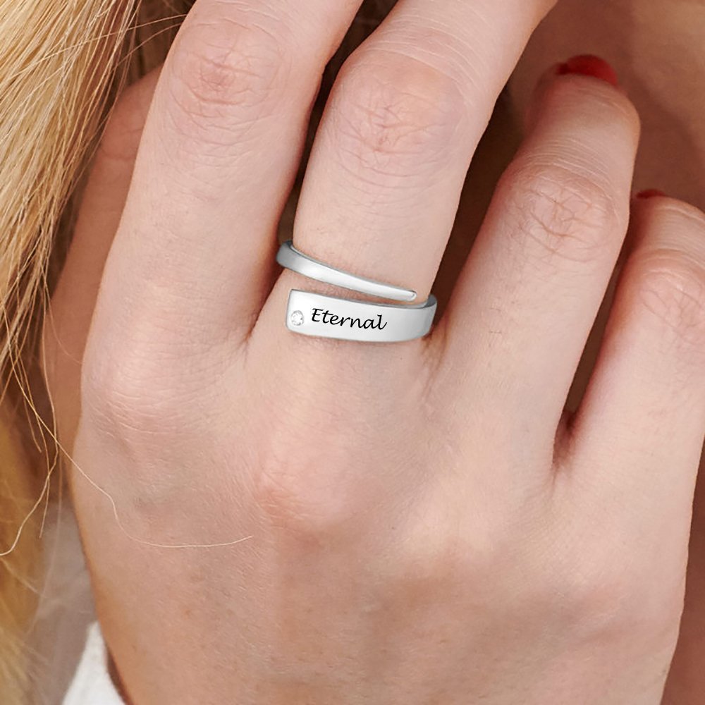 WEPRINTMERingCustom Text Wrapped Name Ring