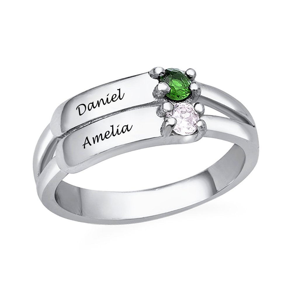 WEPRINTMERingCustom Two Names Double Name Ring