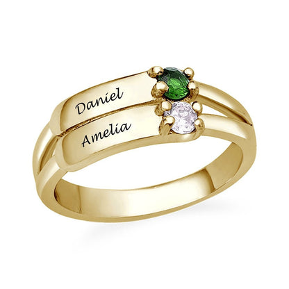 WEPRINTMERingCustom Two Names Double Name Ring