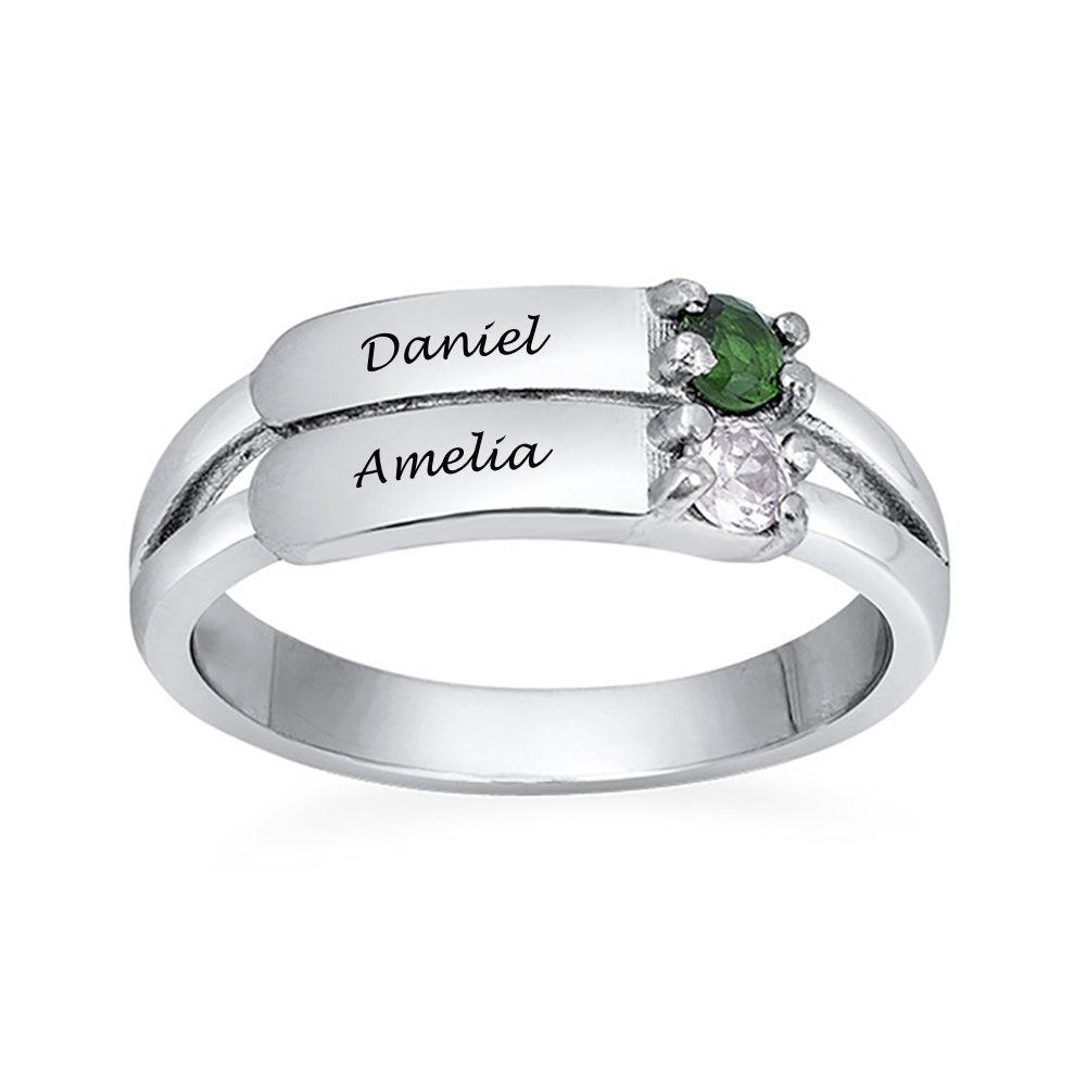 WEPRINTMERingCustom Two Names Double Name Ring