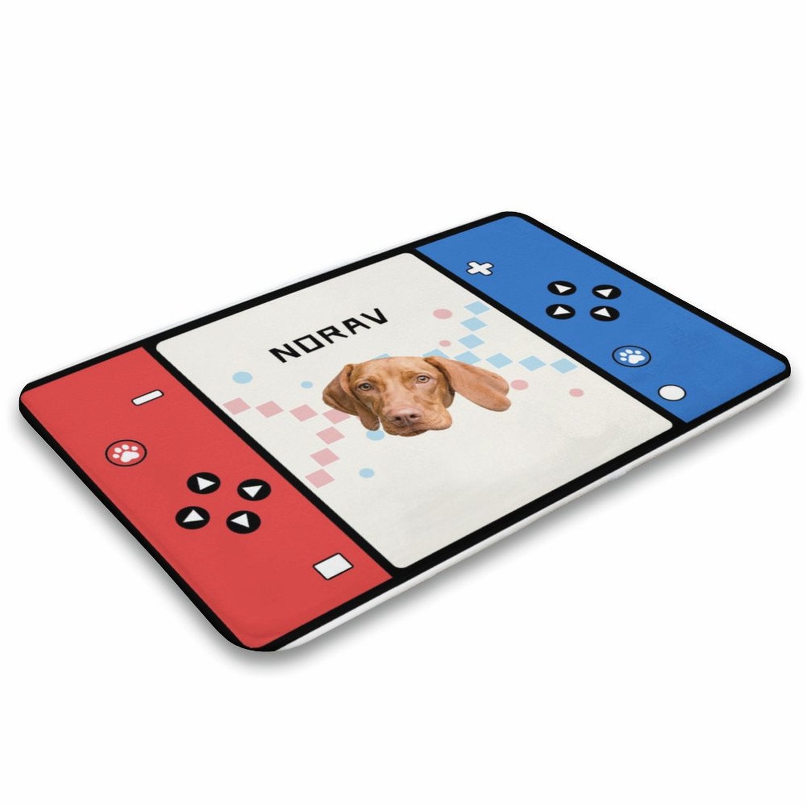 WEPRINTMERugs&MatsCustom Pet Face and Name Games Coral Velvet Mat