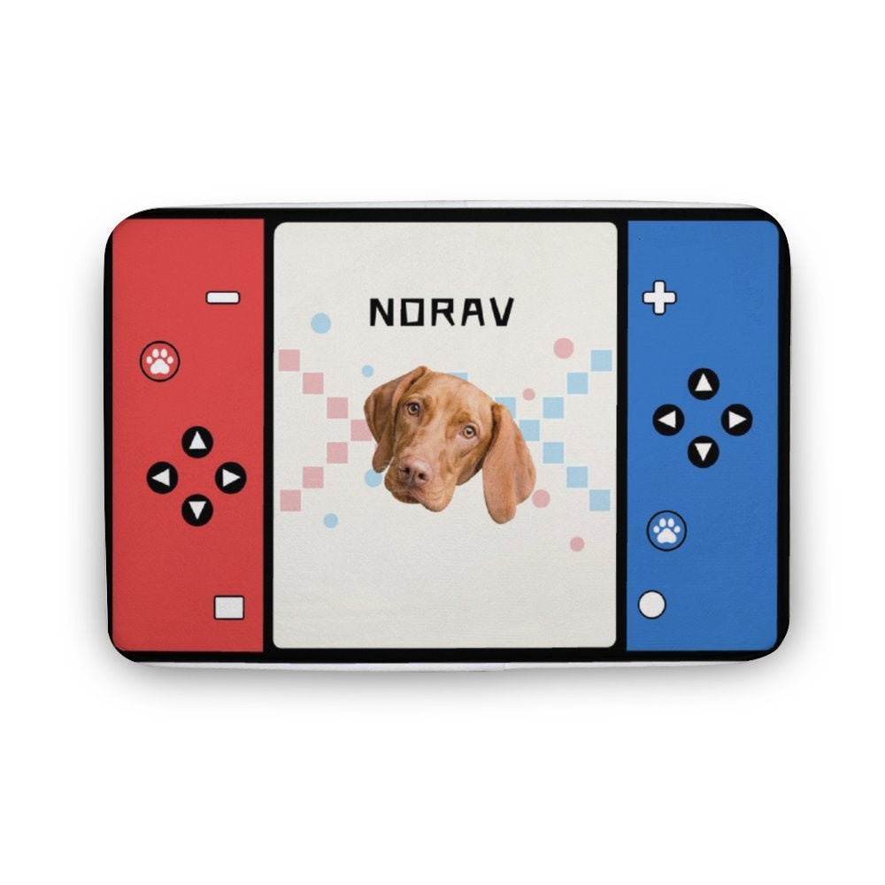WEPRINTMERugs&MatsCustom Pet Face and Name Games Coral Velvet Mat