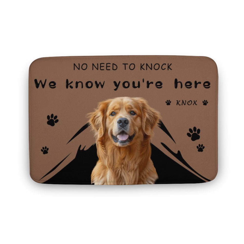 WEPRINTMERugs&MatsCustom Pet No Need to Knock Door Coral Velvet Mat
