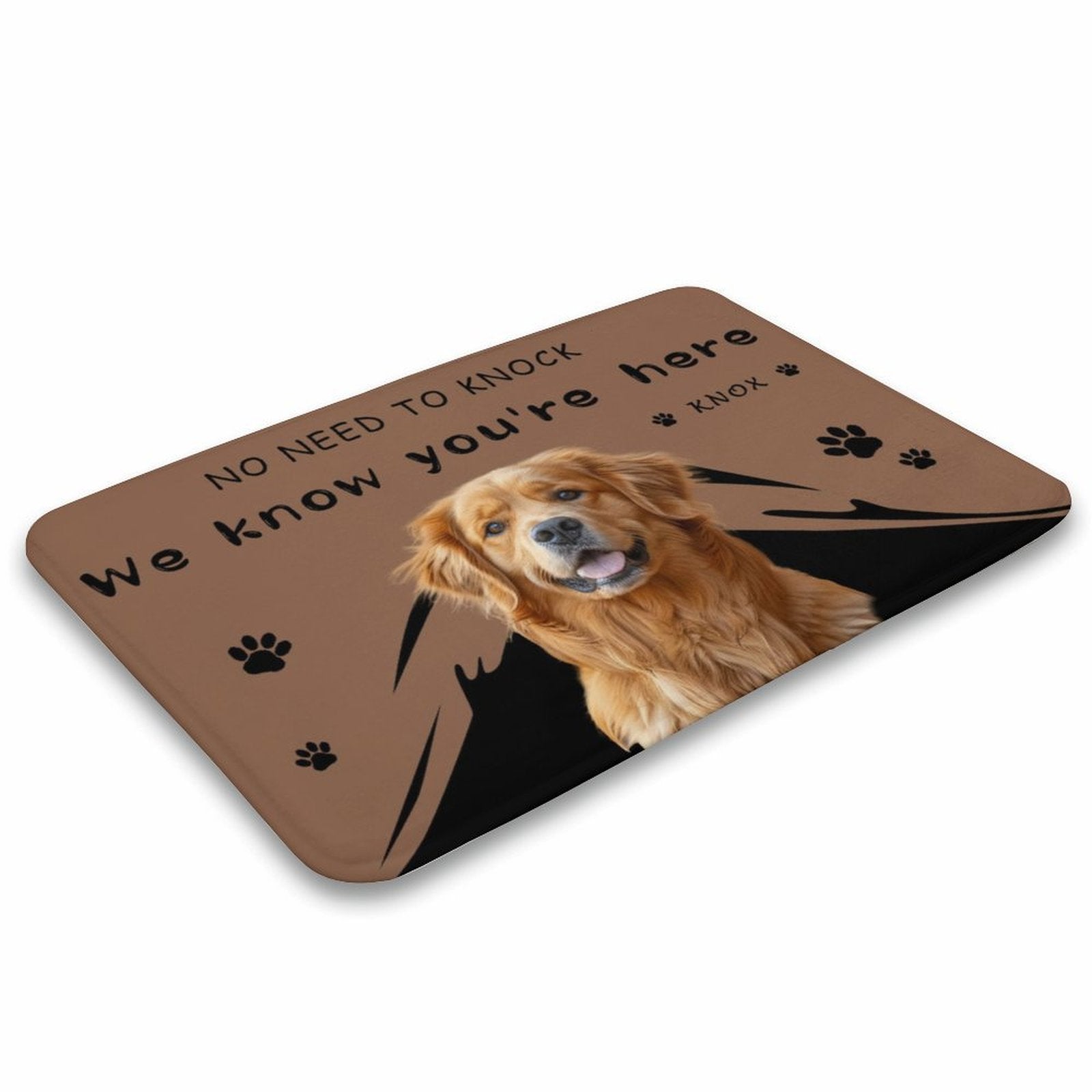 WEPRINTMERugs&MatsCustom Pet No Need to Knock Door Coral Velvet Mat