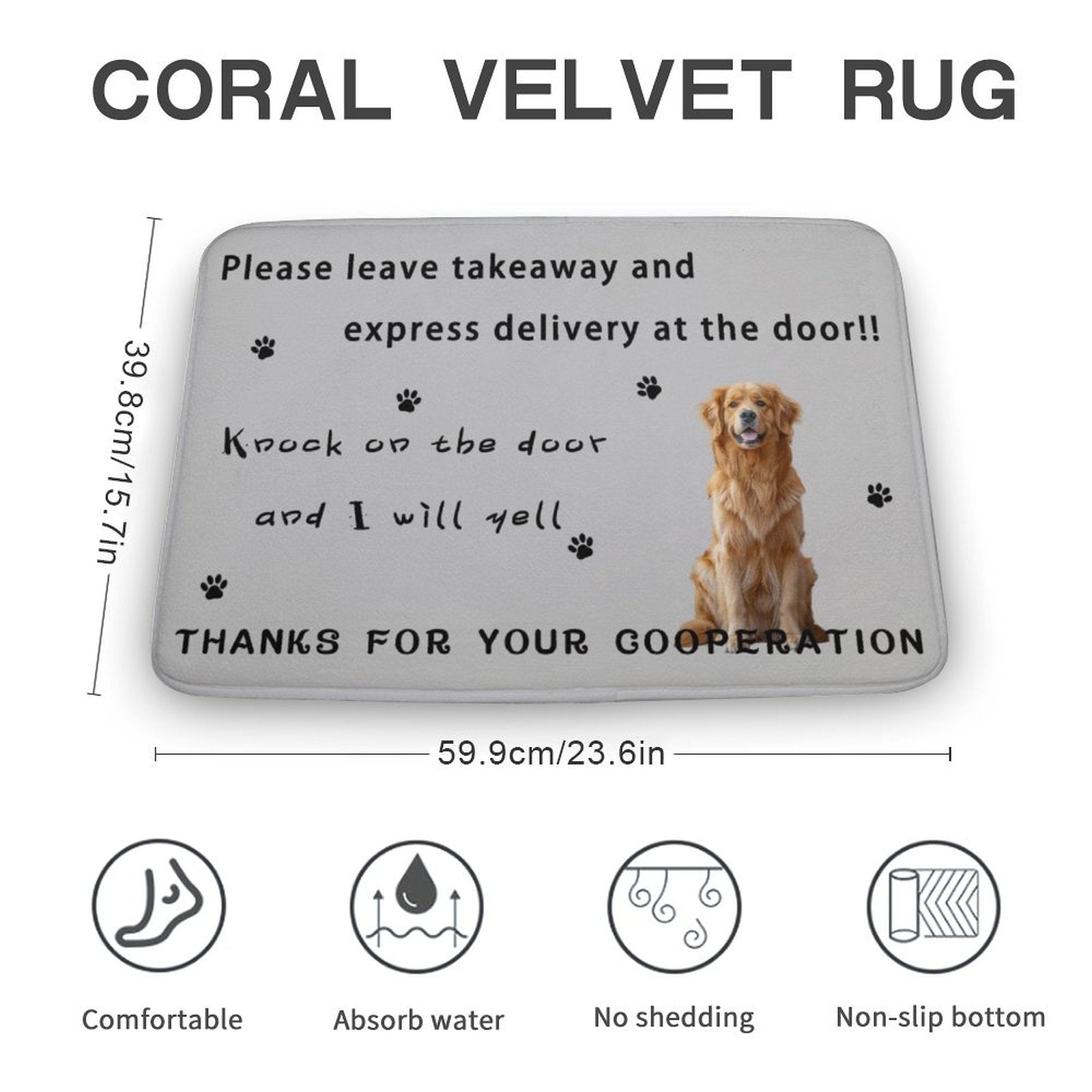WEPRINTMERugs&MatsCustom Pet Pls Cooperation Coral Velvet Mat