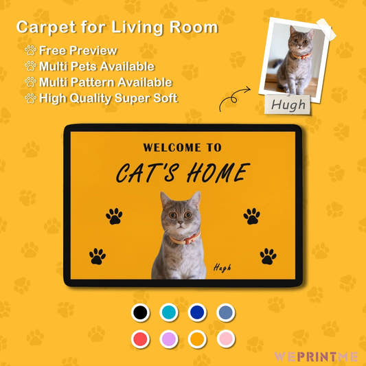 WePrintMeRugs&MatsCustom Pet Welcome to Home Coral Velvet Rug