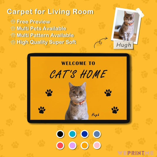 WEPRINTMERugs&MatsCustom Pet Welcome to Home Coral Velvet Rug