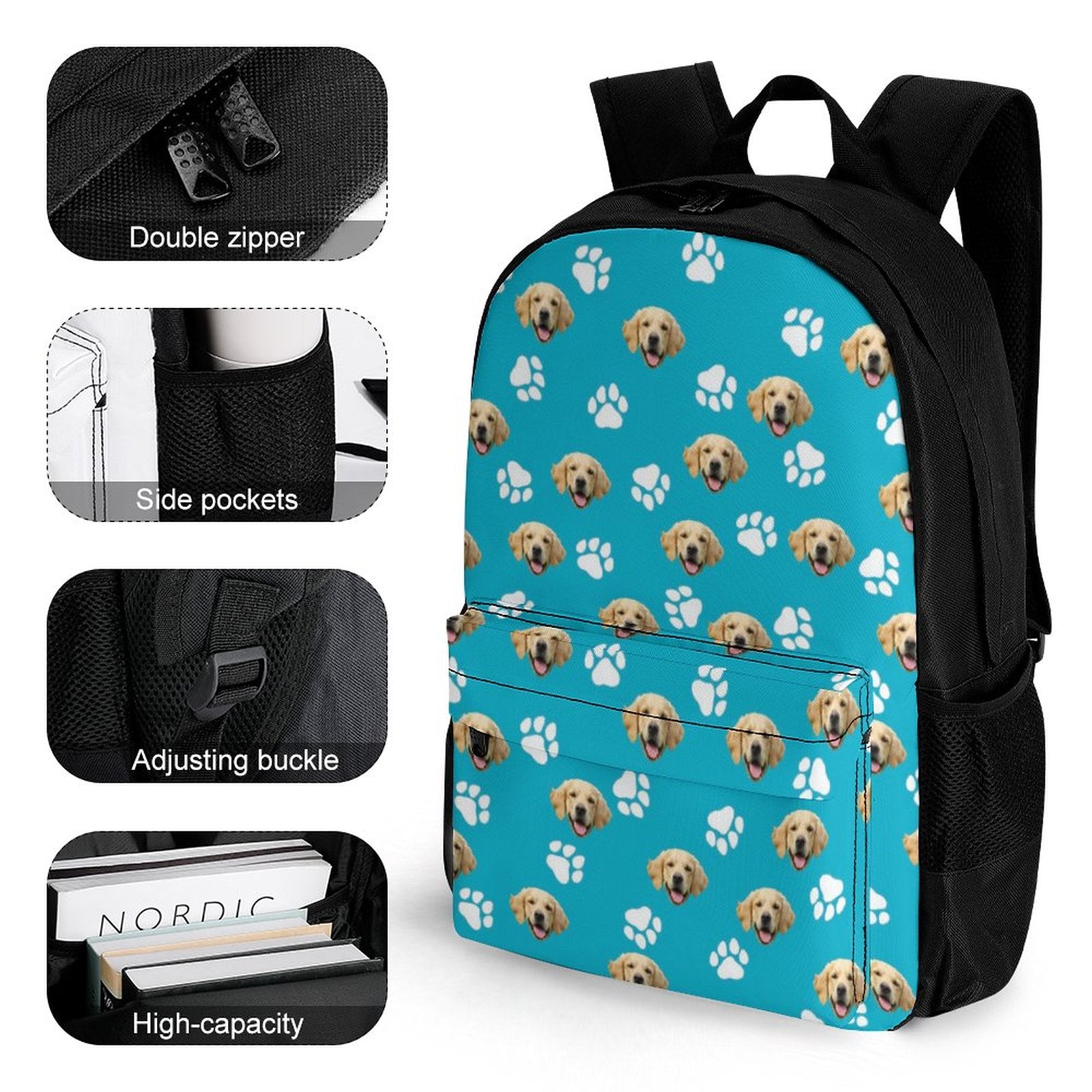 WEPRINTMESchool BagCustom Pet Face Kid's Backpack