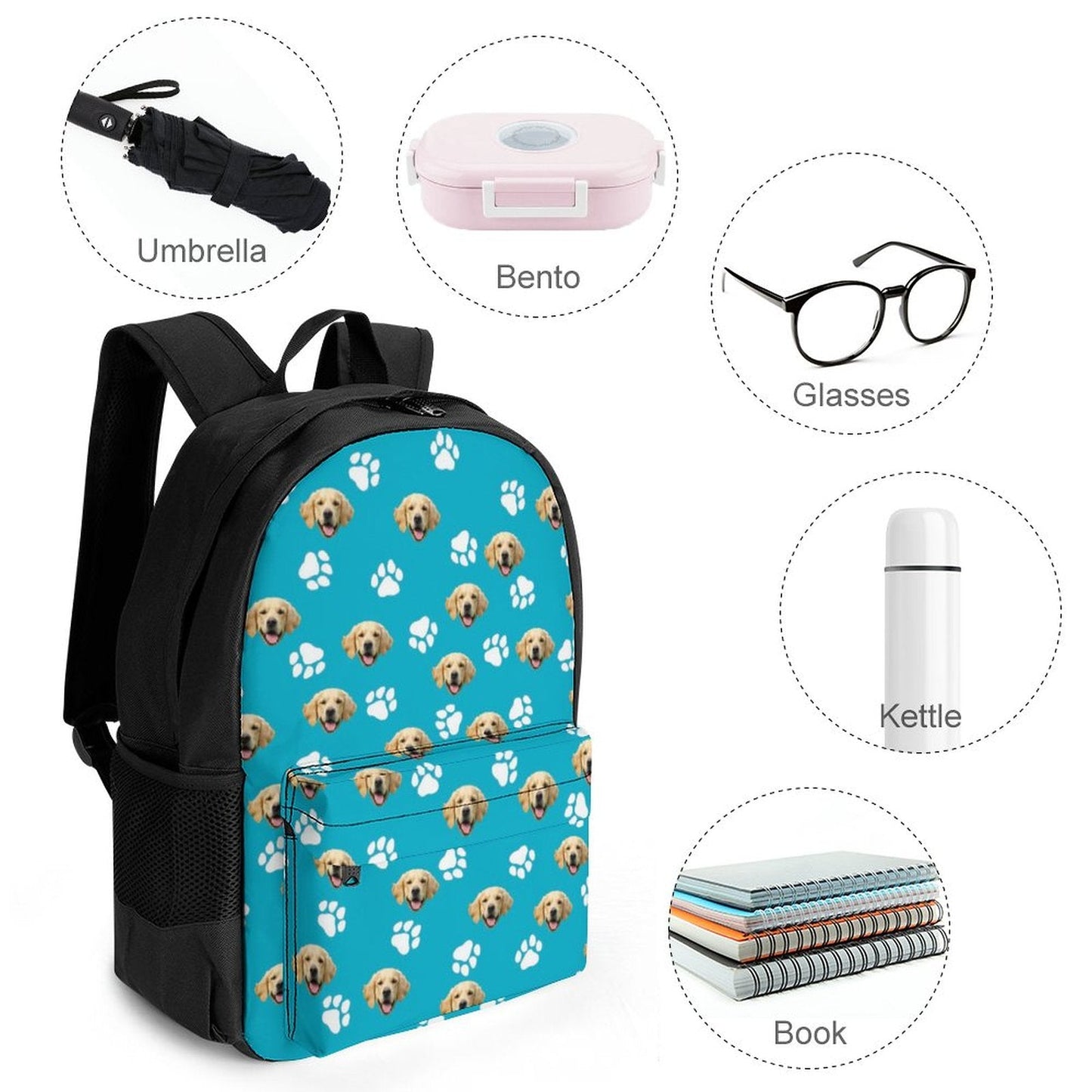 WEPRINTMESchool BagCustom Pet Face Kid's Backpack