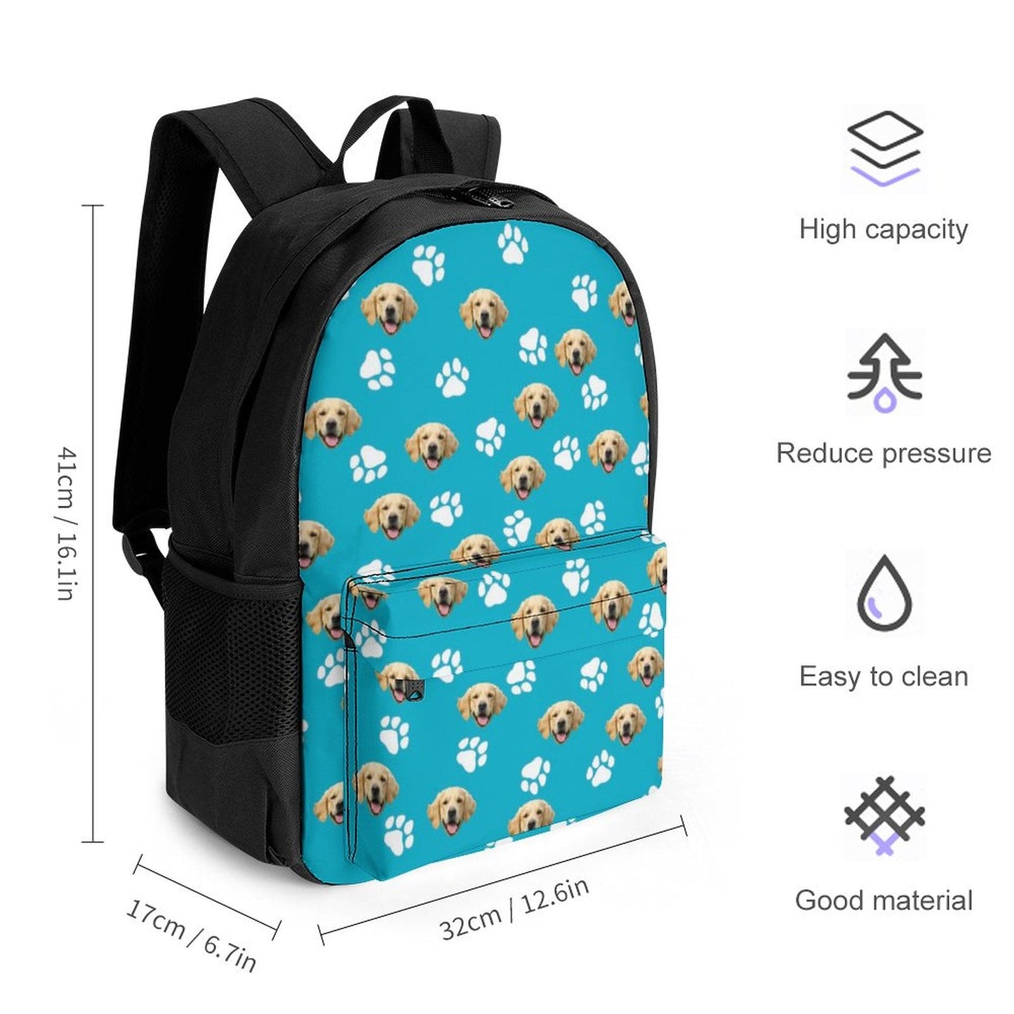 WEPRINTMESchool BagCustom Pet Face Kid's Backpack