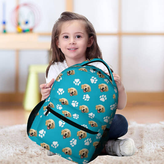 WePrintMeSchool BagCustom Pet Face Kid's School Bag