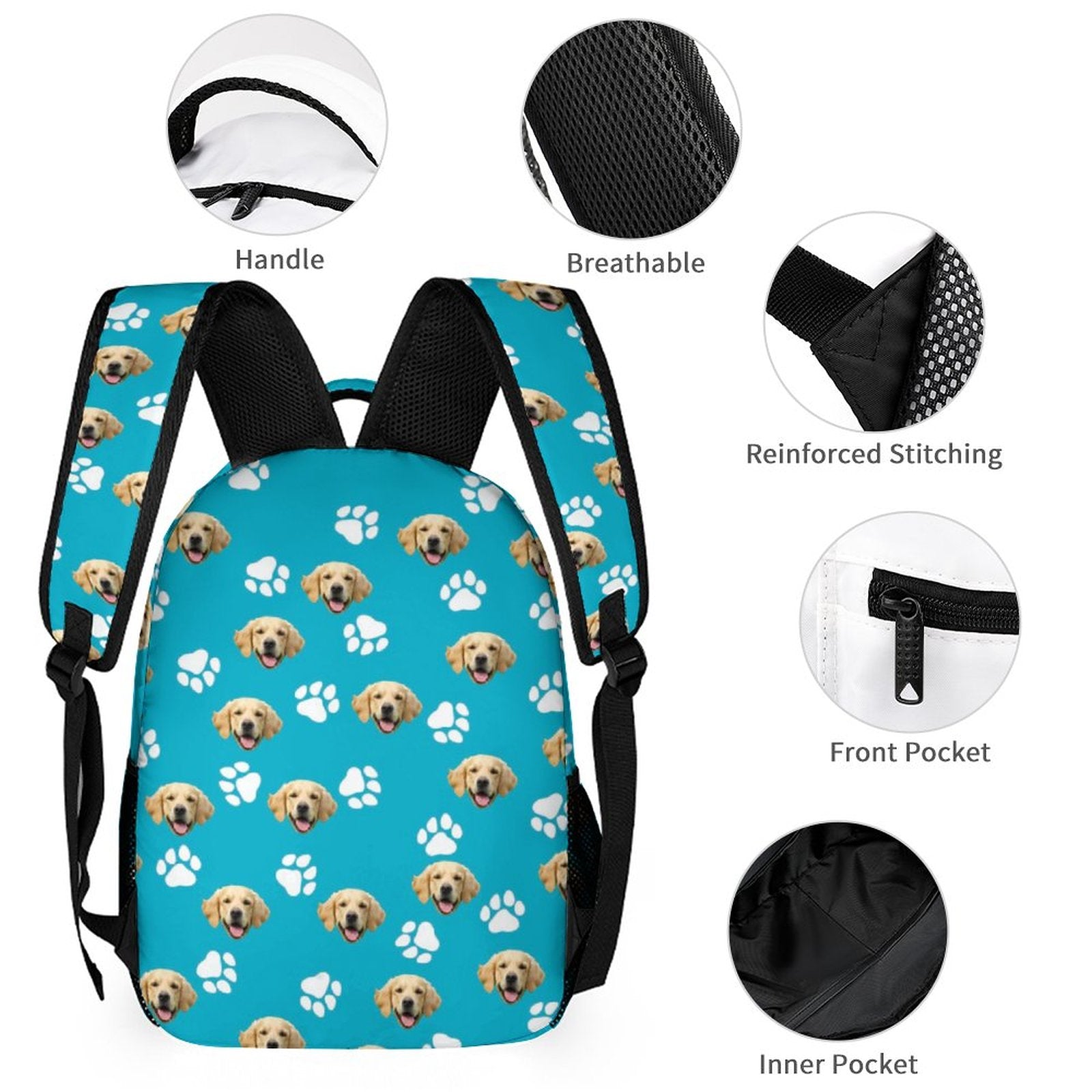 WEPRINTMESchool BagCustom Pet Face Kid's School Bag
