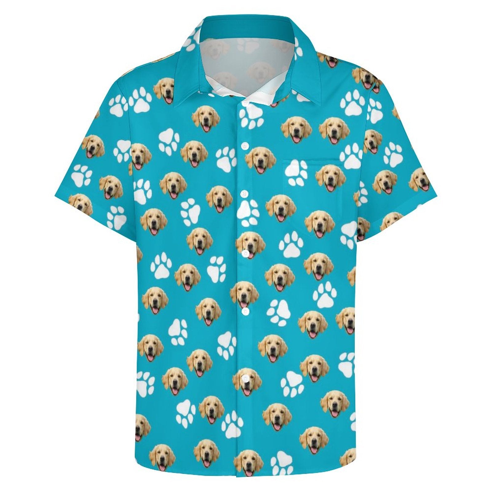 WEPRINTMEShirtCustom Pet Face Men's Short Sleeve Shirt
