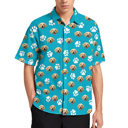 WEPRINTMEShirtCustom Pet Face Men's Short Sleeve Shirt