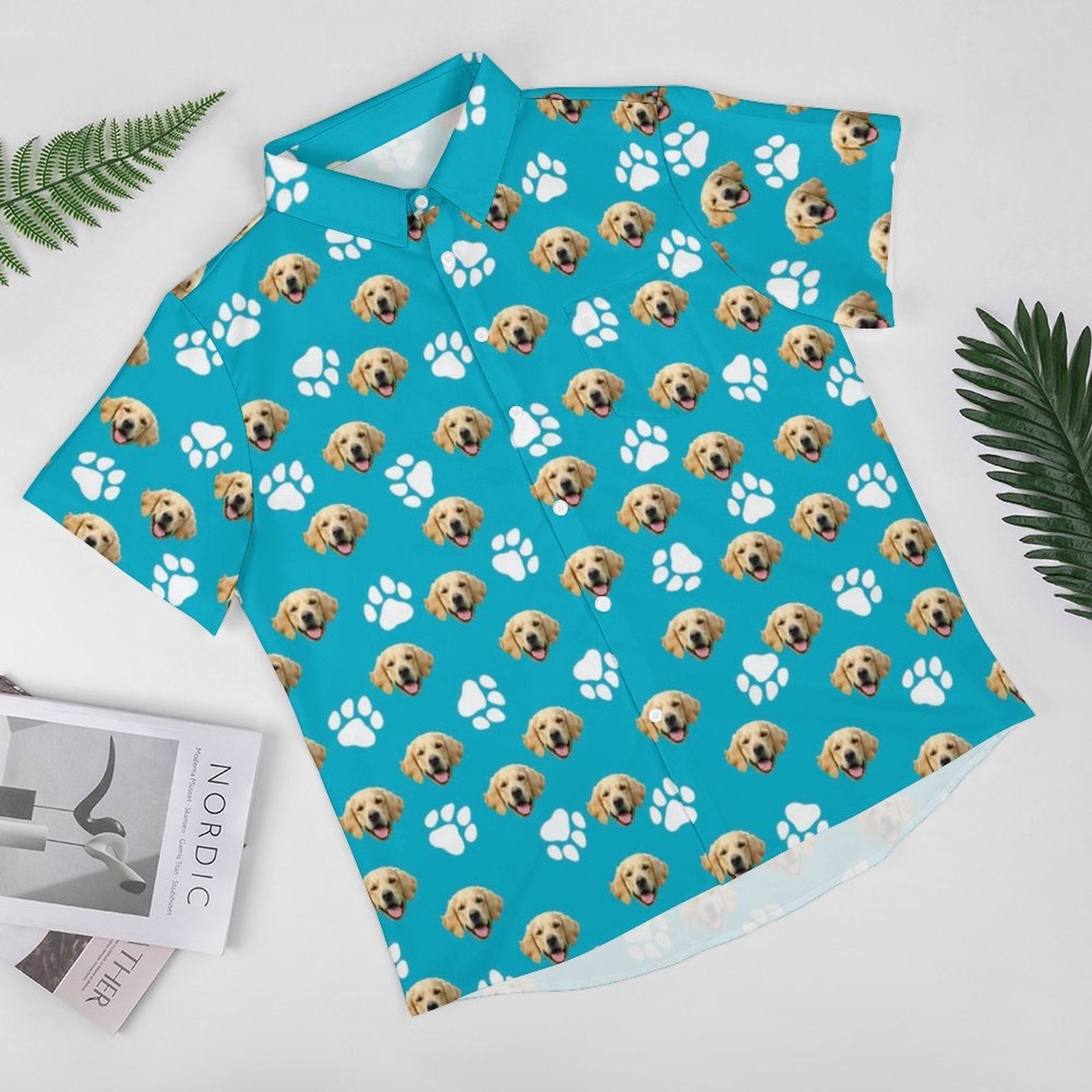 WEPRINTMEShirtCustom Pet Face Men's Short Sleeve Shirt